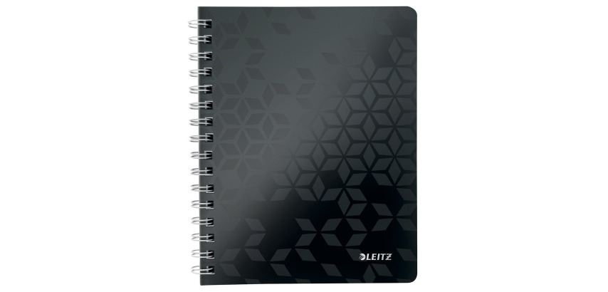 Cahier de notes Leitz WOW A5 ligné spirale PP noir