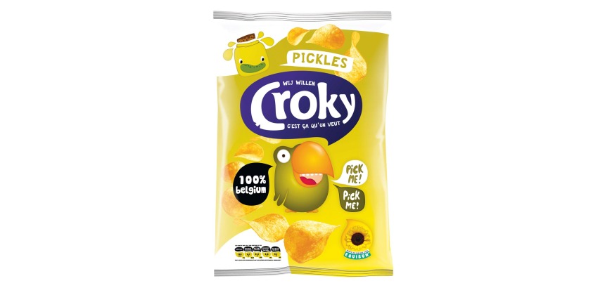 Croky pickles chips, 100 g bag
