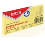 OFFICE products memoblok, 38 x 51 mm, 100 vel, geel