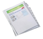 Leitz pochette-coin ft A4 avec onglets, en PVC solide, paquet de 10 pièces, perforation 4 trous