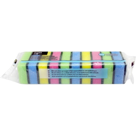 Aqualine éponge abrasive, ft 9 x 6 x 3 cm, paquet de 10 pièces