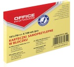 OFFICE products memoblok, 76 x 101 mm, 100 vel, geel