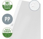 Leitz Premium A4 Wallet Copy Safe with Cutout PP 0.13mm Transparent 100 Pieces