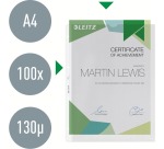 Leitz Premium A4 Wallet Copy Safe with Cutout PP 0.13mm Transparent 100 Pieces