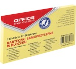OFFICE products memoblok, 76 x 127 mm, 100 vel, geel