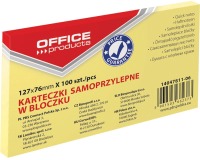 OFFICE Produkte Memo-Block, 76 x 127 mm, 100 Blatt, gelb