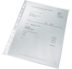 Leitz Recycle pochette perforée, ft A4, 100 microns, grainée, boîte de 25 pièces