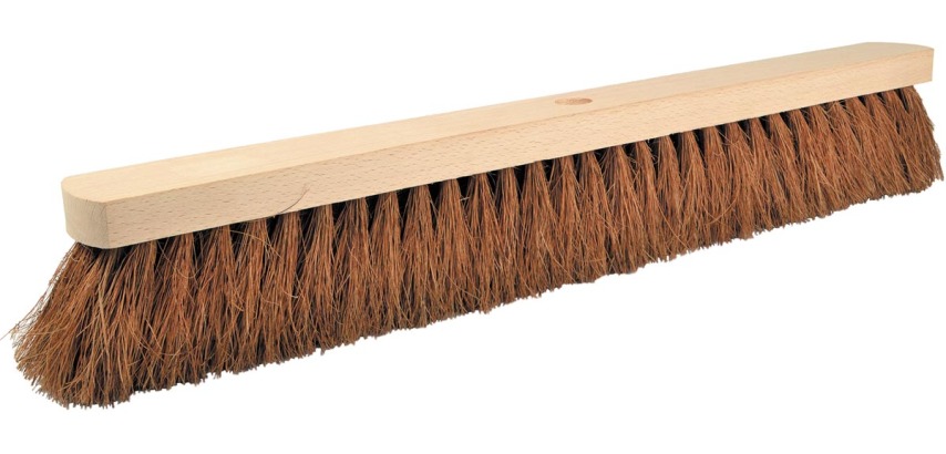 Raw wooden coconut broom 60cm