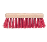 Hard brush with PVC fiber, raw wood, 29 cm