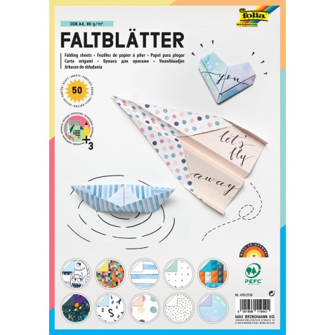 Folia vouwpapier ft A4, pak met 50 vel