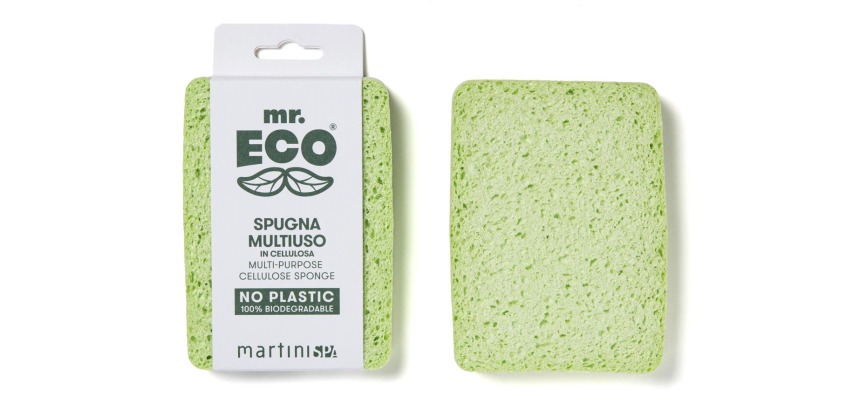 Mr. Eco éponge ft 12.5 x 10 x 2 cm, en cellulose végétale