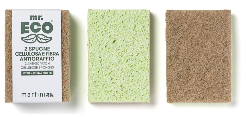 Mr. Eco éponge abrasive ft 9,8 x 6,8 x 2 cm, résistant aux rayures, paquet de 2 pièces