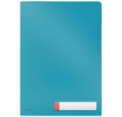 Leitz Cosy pochette coin, ft A4, PP de 200 micron, opaque, bleu