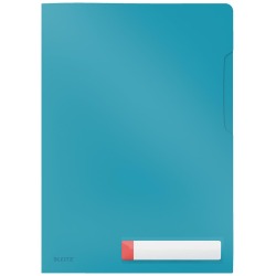 Leitz Cosy pochette coin, ft A4, PP de 200 micron, opaque, bleu