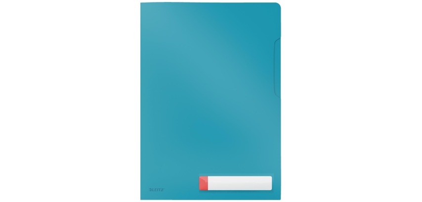 Leitz Cosy pochette coin, ft A4, PP de 200 micron, opaque, bleu