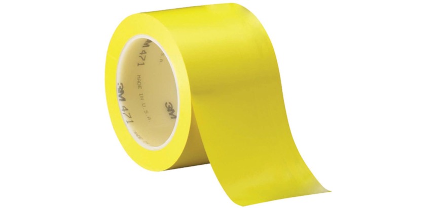 3M Vinyl tape 471, ft 50 mm x 33 m, geel