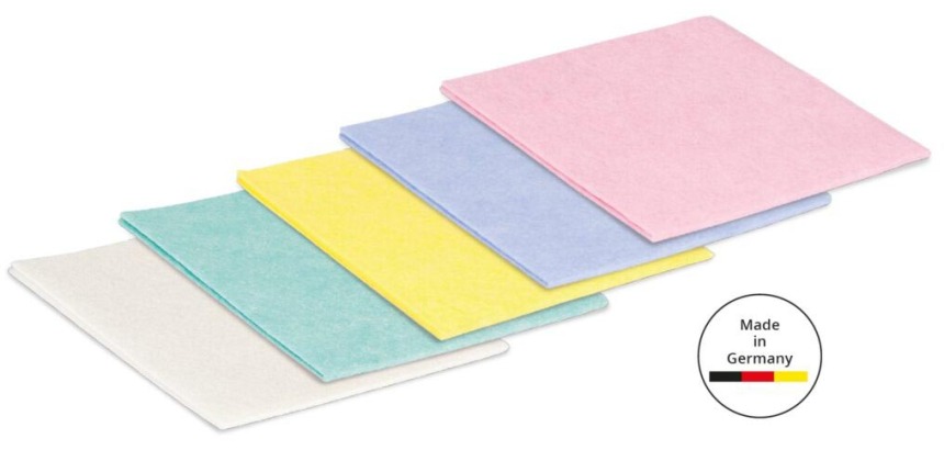 Aqualine universele huishouddoekjes ft 38 x 38 cm, geassorteerde kleuren, pak van 6 stuks