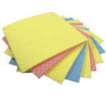 Aqualine sponge cloths, 18 x 20 cm, assorted colors, pack of 5 pieces