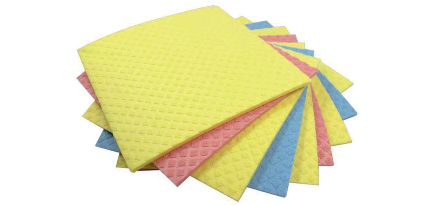 Aqualine sponge cloths, 18 x 20 cm, assorted colors, pack of 5 pieces