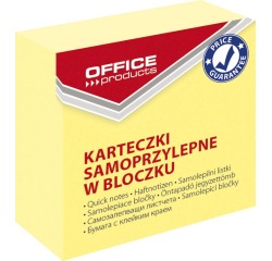 OFFICE products memoblok, ft 50 x 50 mm, 400 vel, geel