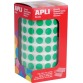 Apli Kids stickers op rol, cirkel diameter 10,5 mm, groen