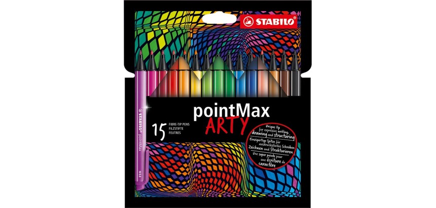 STABILO pointMax Felt-tip Pen 488/15 Arty Medium Assorted Set 15 Pieces