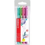 STABILO pointMax schrijfstift, 0,8 mm, etui van 4 stuks in geassorteerd fun kleuren