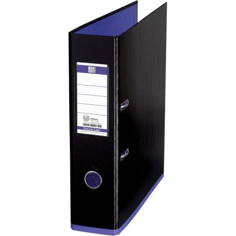OXFORD MyColour classeur, format A4, en carton, dos de 8 cm, noir-violet