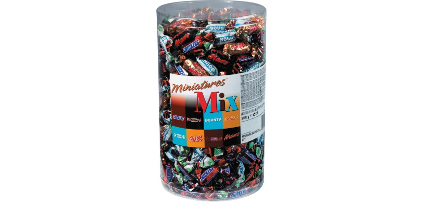 Celebrations Gemischte Miniaturen, 3-kg-Röhre (296 Stück)