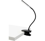 ALBA LED Cordless Clip LED Desk Lamp, with Clamp, Black