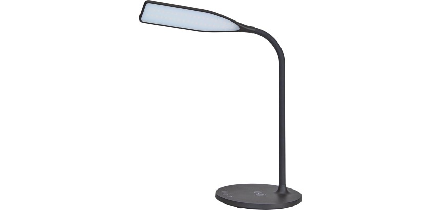 ALBA LED Smart LED desk lamp, with QI charger, black
