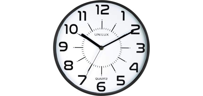 Unilux Pop Wanduhr Ø30cm schwarz