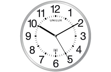Unilux Maxi Radio-Controlled Wall Clock Ø37.5cm Light Gray/White