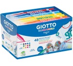 Giotto Decor Textile feutres textile, paquet d'école de 48 pièces en couleurs assorties