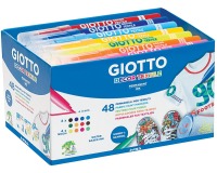 Giotto Decor Textile feutres textile, paquet d'école de 48 pièces en couleurs assorties