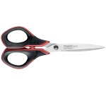 Maped schaar Advanced Softgel, ft 17 cm, rechts, scherpe punt, RVS, zwart/rood, blister van 1 stuk