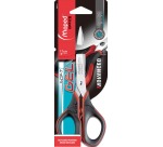 Maped schaar Advanced Softgel, ft 17 cm, rechts, scherpe punt, RVS, zwart/rood, blister van 1 stuk