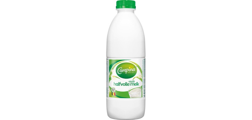 Campina lait demi écrèmé, 1 litre, paquet de 6 bouteilles