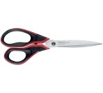 Maped ciseaux Advanced Softgel, ft 21 cm, droite, bouts pointus, inox, noir/rouge, blister de 1 pièce