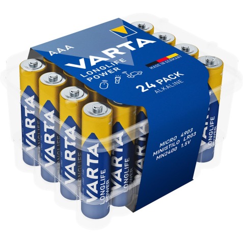 Varta pile Longlife Power AAA, paquet de 24 pièces