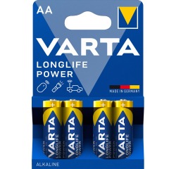 En_pila varta alcalina longlife power aa tipo lr-06 blister de 4 unidades