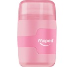 Maped sharpener + eraser Connect Soft Touch, pastel color, blister pack
