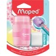 Maped potloodslijper + gom Connect Soft Touch, pastelkleur, op blister