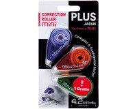Plus mini correction roller, 2 + 1 free, blister pack