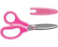 Ciseaux droitiers bouts ronds Plus Japan Fitcutcurve Kids 14,5 cm rose