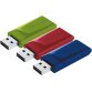 Verbatim USB 2.0 Slider USB stick, 16 GB, pak van 3 stuks