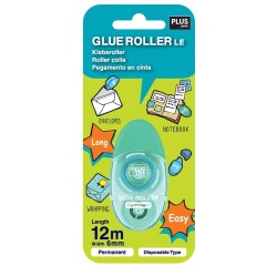 PLUS dérouleur de colle, 6 mm x 12 m, vert, blister de 1 pièce