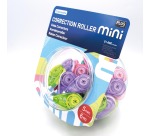 Plus correctieroller Mini Pastel, 6 m x 5 mm, display van 50 stuks in geassorteerde kleuren
