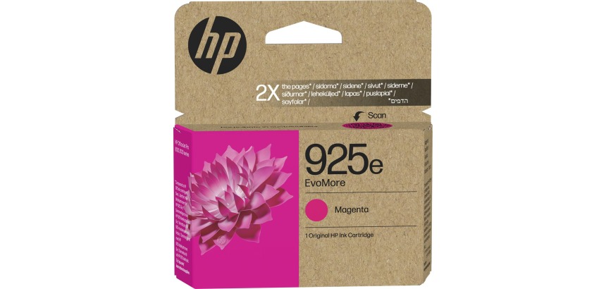 HP Tintenpatrone 925e, 800 Seiten, OEM 4K0W1PE, Magenta