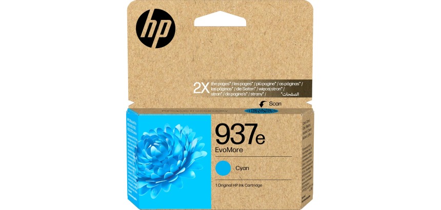 HP 937e EvoMore Cyan Original Ink Cartridge